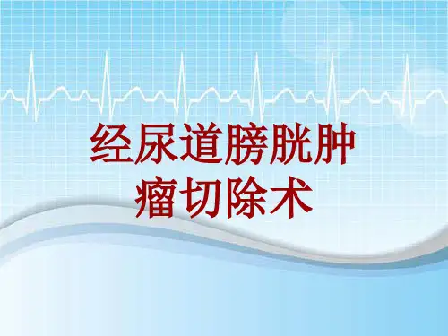 手术讲解模板：经尿道膀胱肿瘤切除术