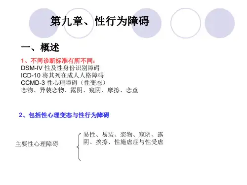 【变态心理学经典】  性行为障碍