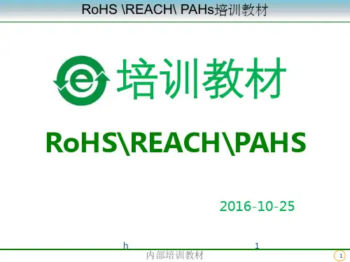 RoHS,REACH,PAHs培训教材