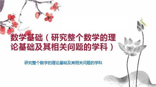 数学基础(研究整个数学的理论基础及其相关问题的学科)