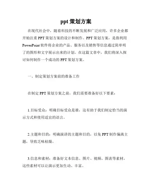ppt策划方案