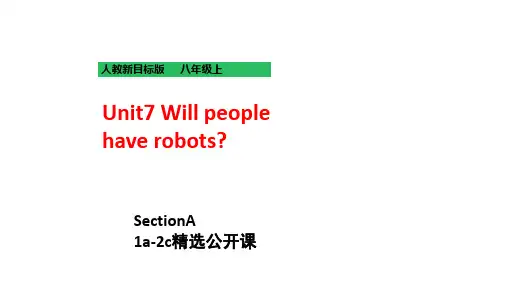 Unit 7 Will people have robots Section课件人教英语八年级上册 