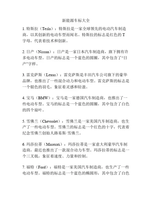 新能源车标大全