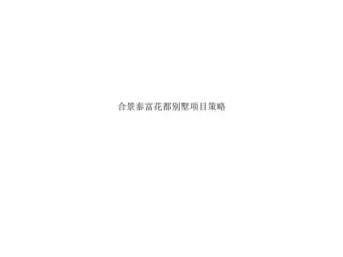 合景泰富花都别墅项目策略