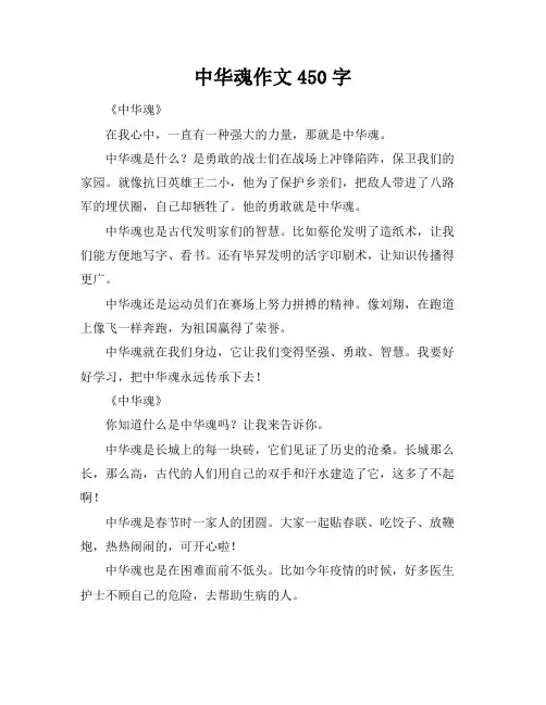 中华魂作文450字