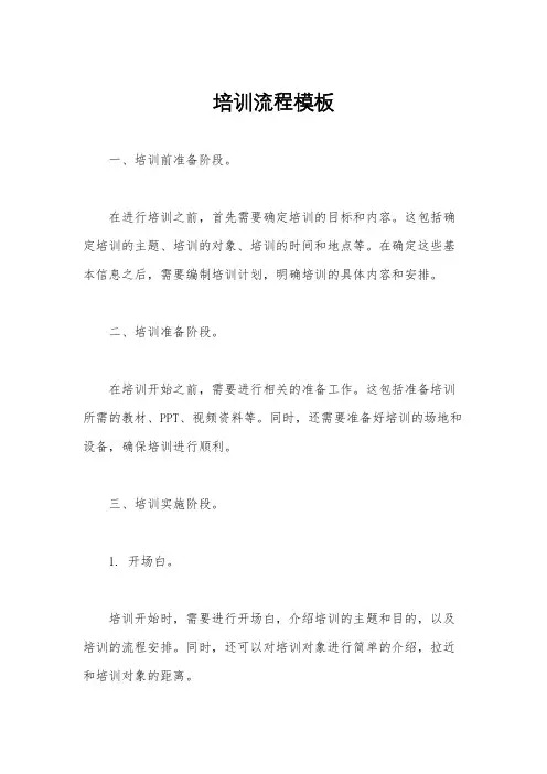 培训流程模板