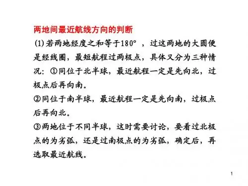 地球上两点间最短航向