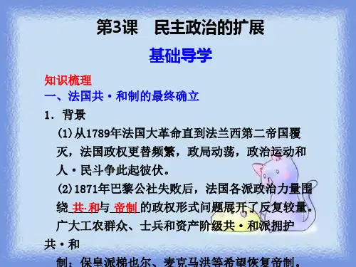 人民版历史必修1《民主政治的扩展》ppt