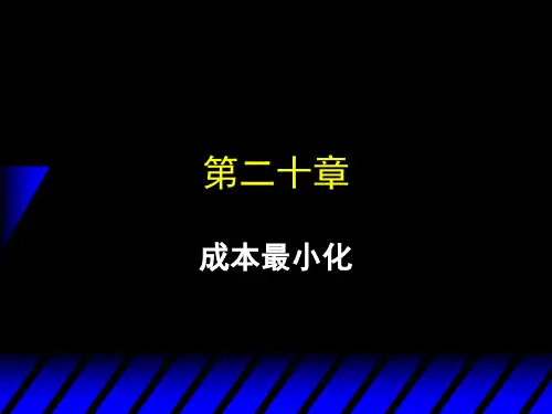 (上交)微观经济学课件第13讲 成本最小化 PPT文档