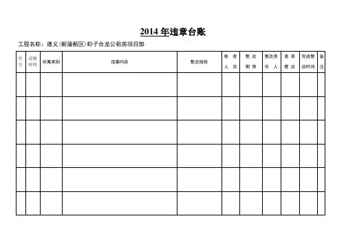 违章台账