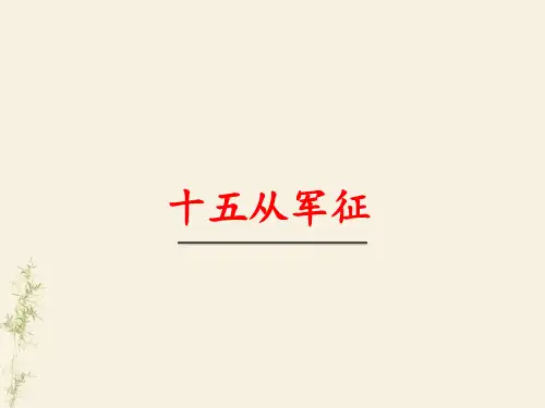 《十五从军征》PPT教学课件
