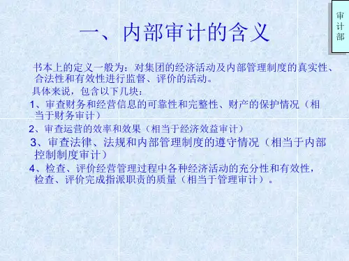 企业内部审计新人培训36页PPT