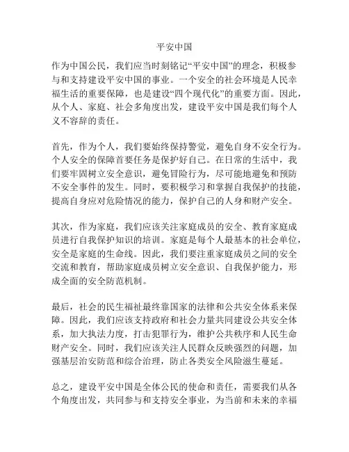 关于平安中国