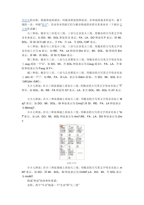 和弦音的名称