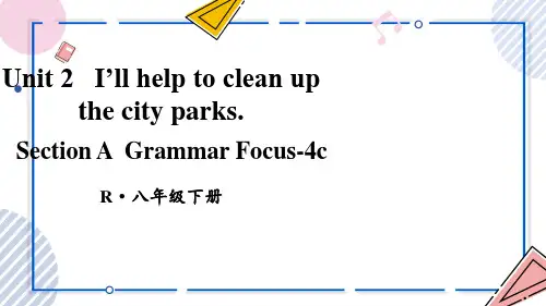 八年级下册英语u2第3课时(A Grammar Focus-4c)课件