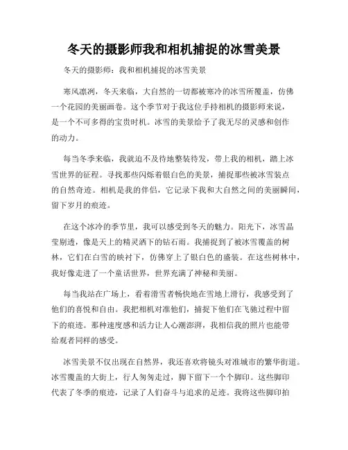 冬天的摄影师我和相机捕捉的冰雪美景