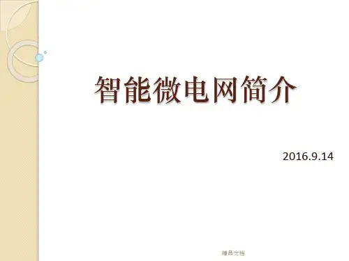 智能微电网简介课件