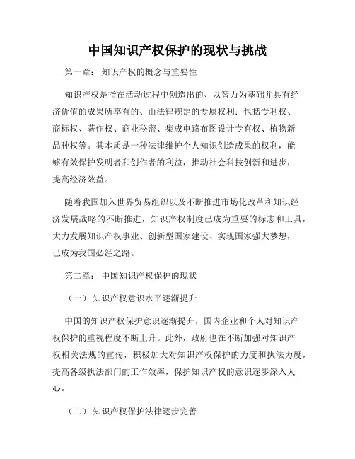 中国知识产权保护的现状与挑战