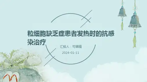 粒细胞缺乏症患者发热时的抗感染治疗PPT