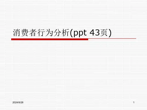 消费者行为分析(ppt-43页)可修改全文