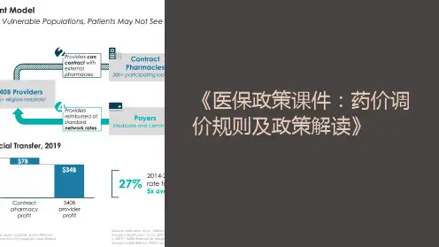 《医保政策课件：药价调价规则及政策解读》