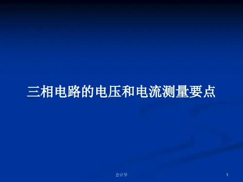 三相电路的电压和电流测量要点PPT教案