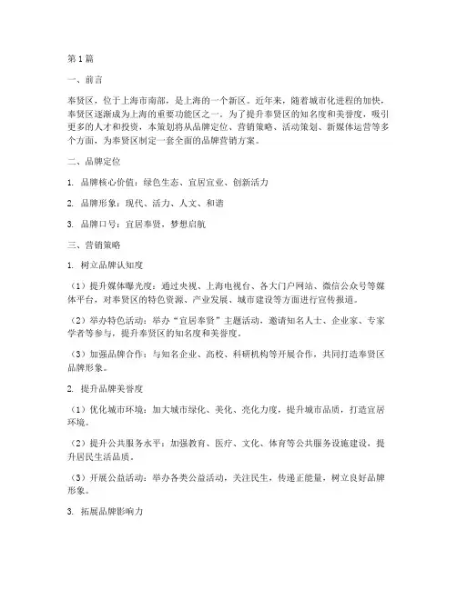 奉贤区品牌营销策划(3篇)