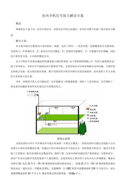 室内手机信号放大解决方案(纯方案,7页)