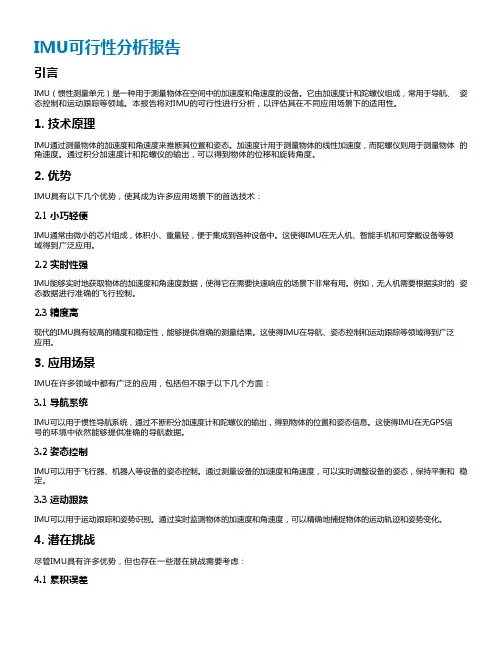 imu可行性分析报告