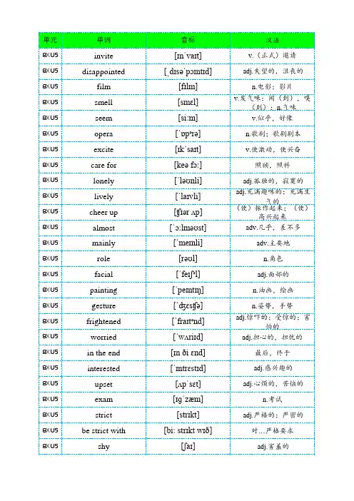 科普版初中英语(仁爱研究所)(2013-2023第85印)八年级下册单词默写表(含音标、共424个)