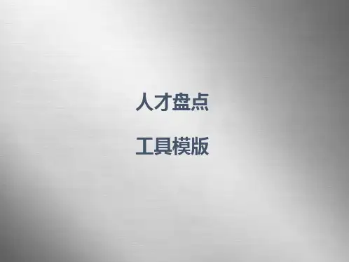 【人才盘点工具】人才盘点工具箱.ppt
