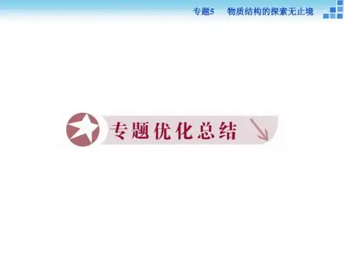 高中化学专题5物质结构的探索无止境专题优化总结课件