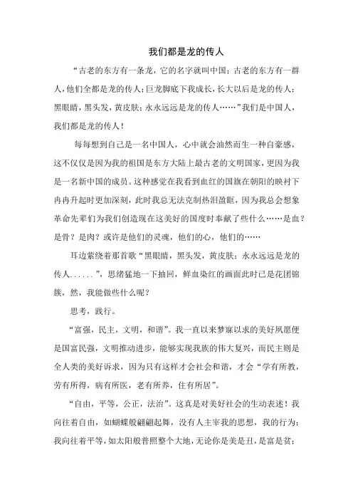 我们都是龙的传人