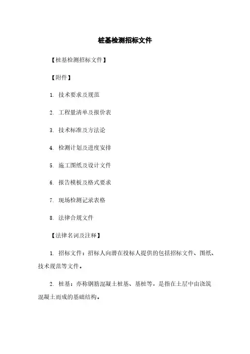 桩基检测招标文件