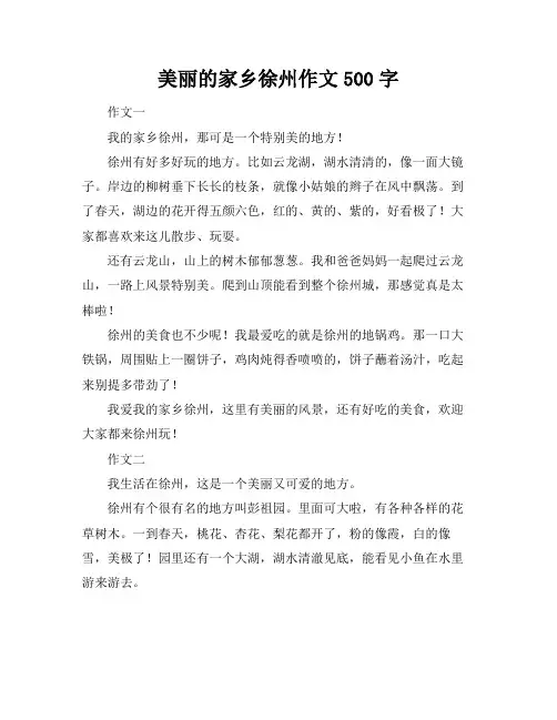 美丽的家乡徐州作文500字