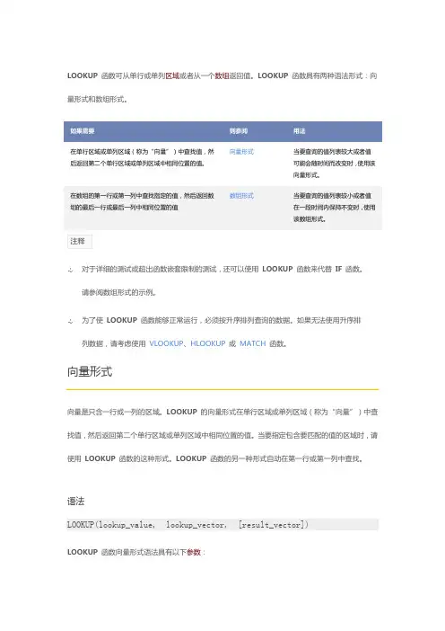 lookup函数使用