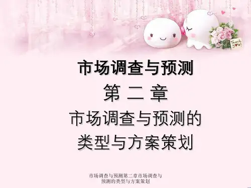 市场调查与预测第二章市场调查与预测类型与方案策划