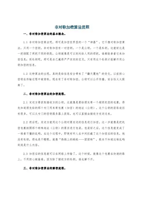 非对称加密算法流程