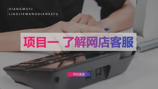 《网店客服》课件 项目一 了解网店客服