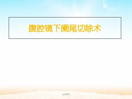 腹腔镜下阑尾切除术  ppt课件