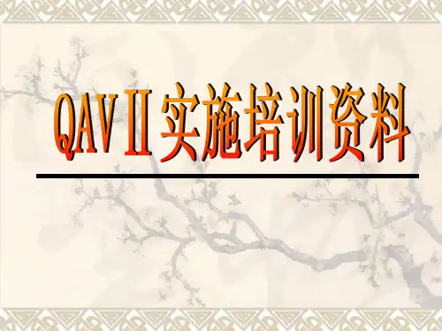 QAV实施培训资料