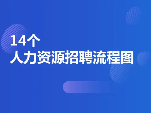 招聘工作流程图(14个)