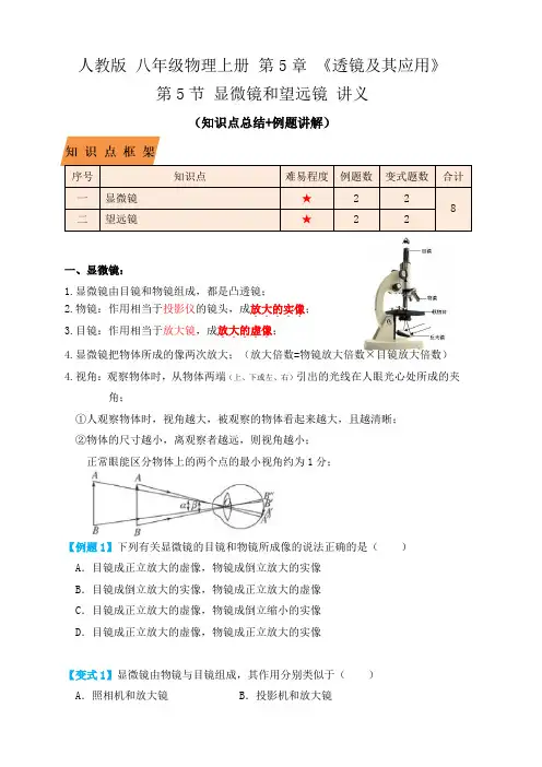 5.5显微镜和望远镜(讲义)(原卷版+解析)