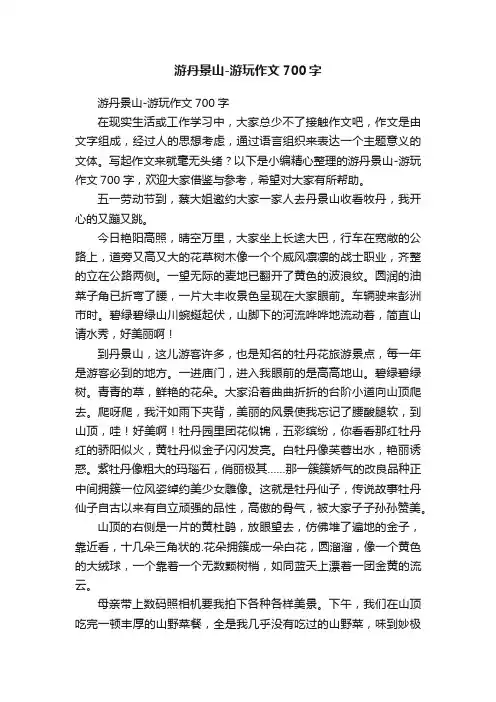 游丹景山-游玩作文700字