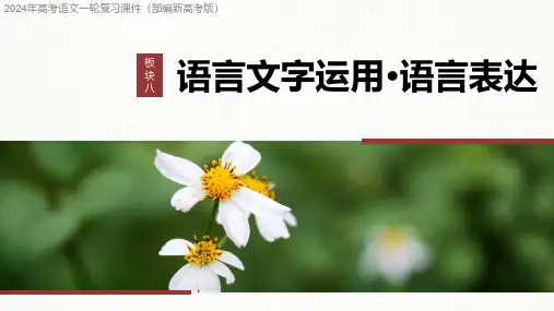 2024年高考语文一轮复习课件(部编新高考版)   语言表达 课时72 赏析词语和句子表达效果