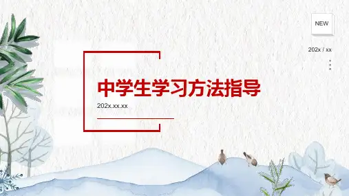 主题班会《中学生学习方法指导》教学PPT课件