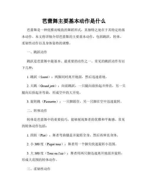 芭蕾舞主要基本动作是什么
