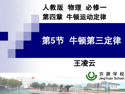 牛顿第三定律说课