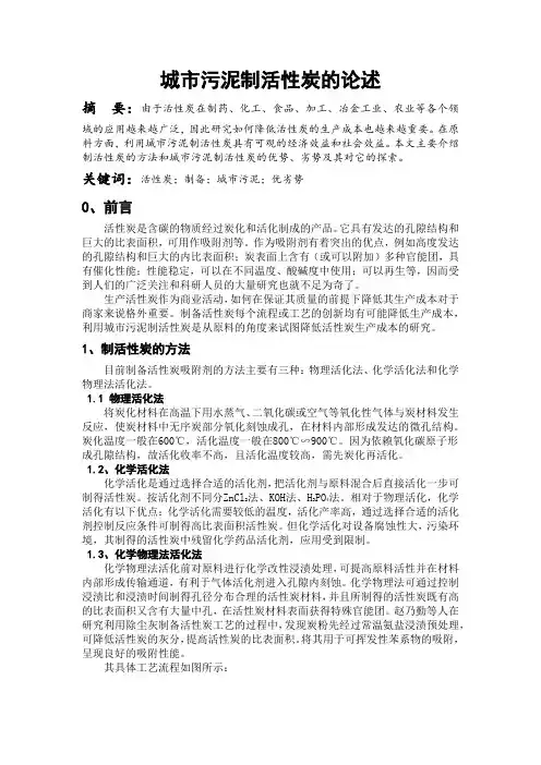 活性炭制备