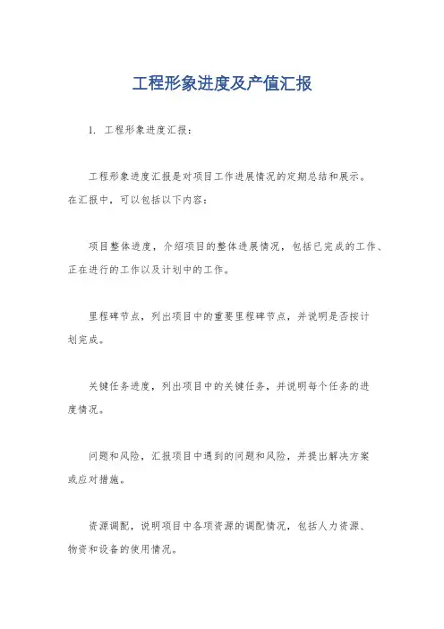 工程形象进度及产值汇报